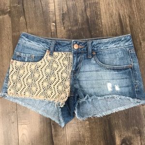 American Rag Denim Shorts With Fringe